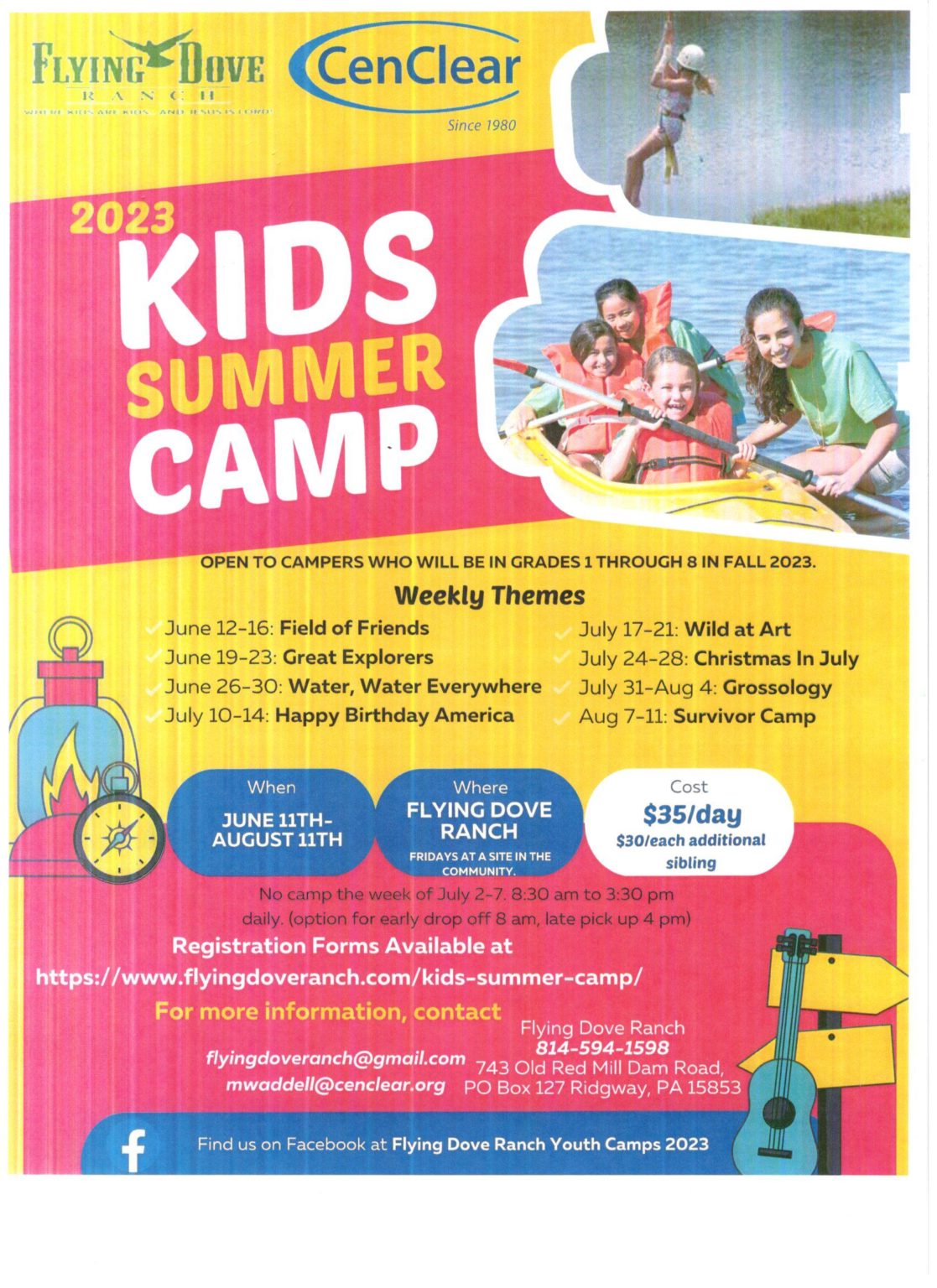 2023 Kids Summer Camp Flying Dove Ranch